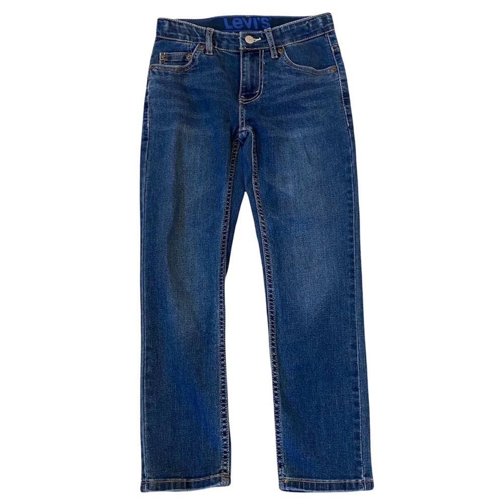 Levi’s Boys 502 Regular Fit Blue Denim Jeans Adjustable Waist & Soft Waistband